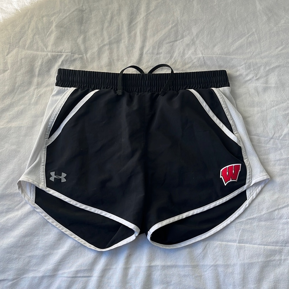 University of Wisconsin Badgers loose training shorts.